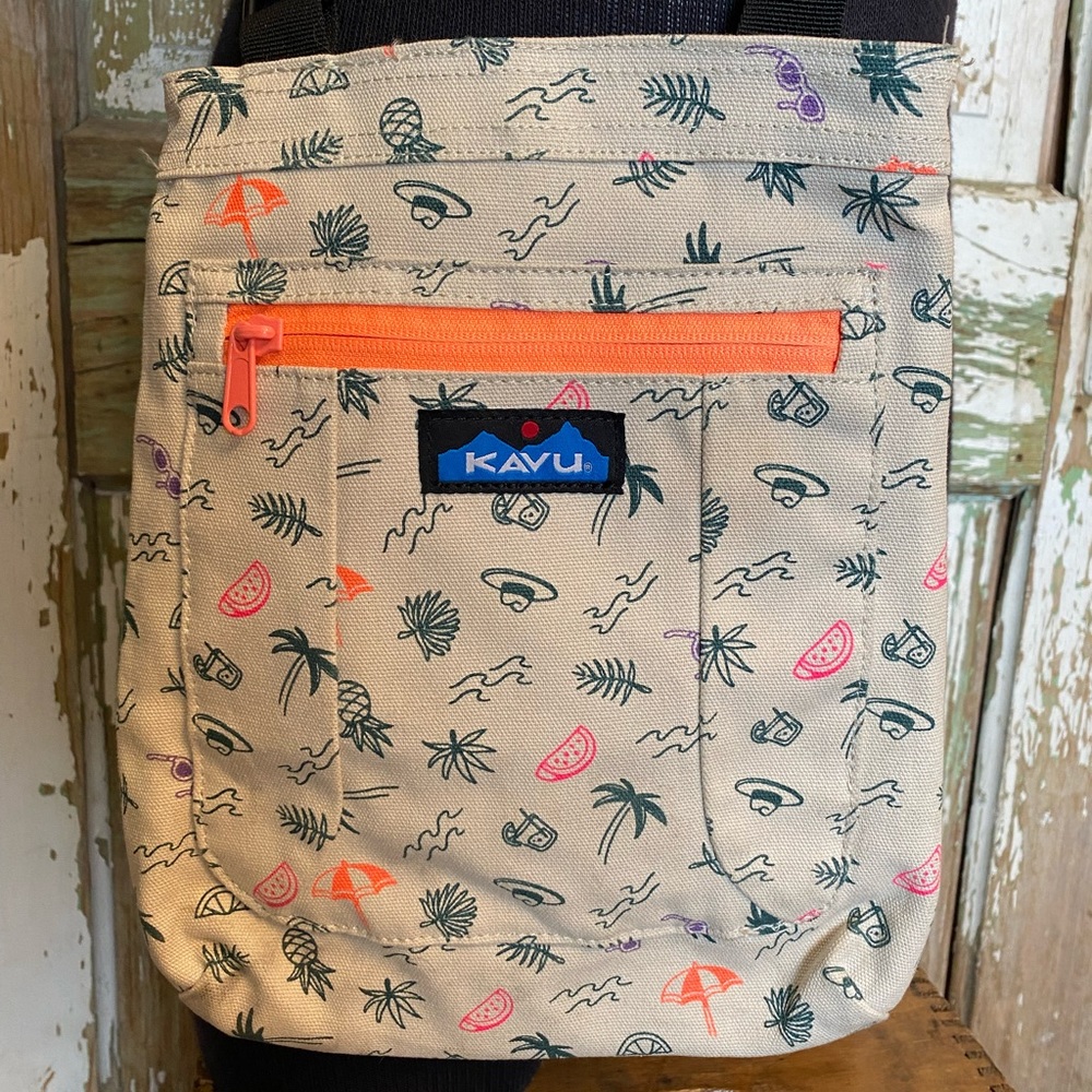 Kavu Keepalong Crossbody Bag, Tropical Print